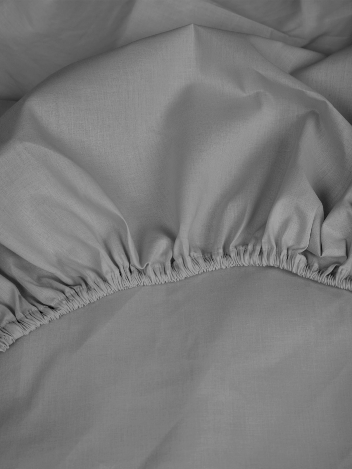 Κατωσέντονο Cotton Feelings με λάστιχο 107 Dark Grey Υπέρδιπλο (180x200+30)