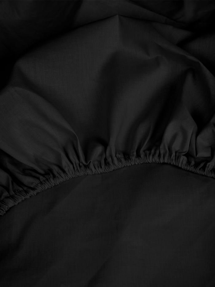 Κατωσέντονο Cotton Feelings με λάστιχο 111 Black Υπέρδιπλο (180x200+30)