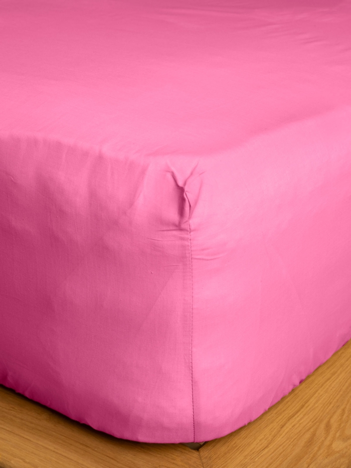 Κατωσέντονο Cotton Feelings με λάστιχο 112 Fuchsia Υπέρδιπλο (180x200+30)