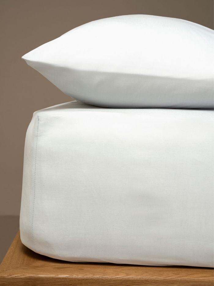 Κατωσέντονο Menta με λάστιχο 1 White Μονό (100x200+25)