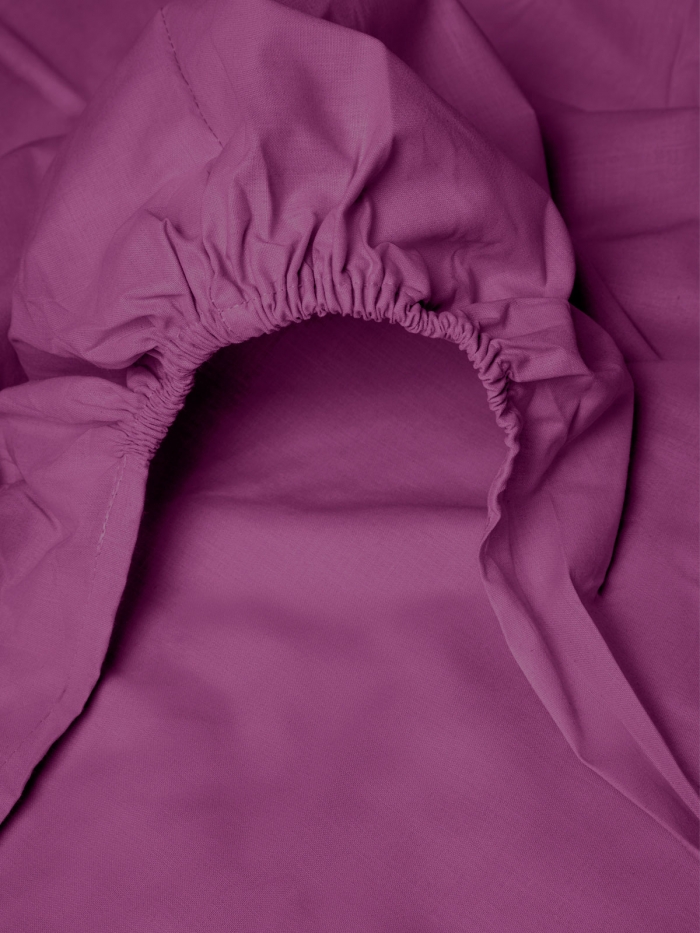 Κατωσέντονο Menta με λάστιχο 10 Mauve Μονό (100x200+25)