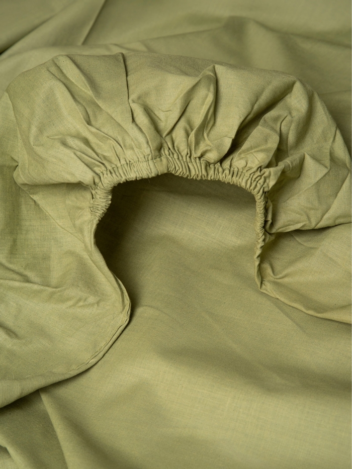 Κατωσέντονο Menta με λάστιχο 11 Olive Διπλό (160x200+25)
