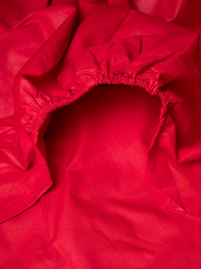 Κατωσέντονο Menta με λάστιχο 12 Red Μονό (100x200+25)