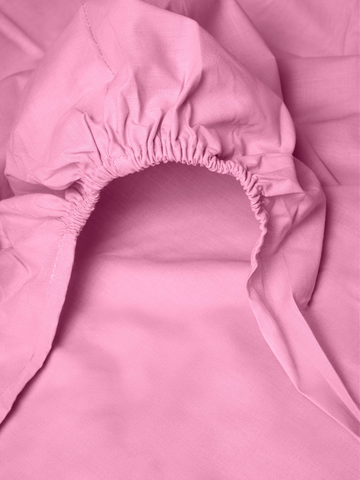 Κατωσέντονο Menta με λάστιχο 13 Pink Μονό (100x200+25)
