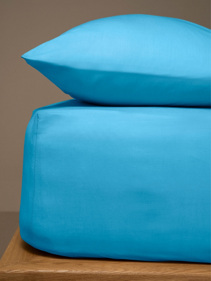 Κατωσέντονο Menta με λάστιχο 15 Turquoise Μονό (100x200+25)
