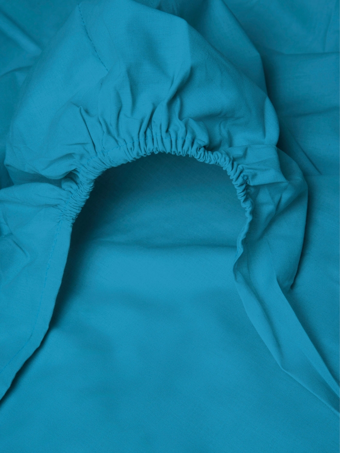 Κατωσέντονο Menta με λάστιχο 15 Turquoise Μονό (100x200+25)