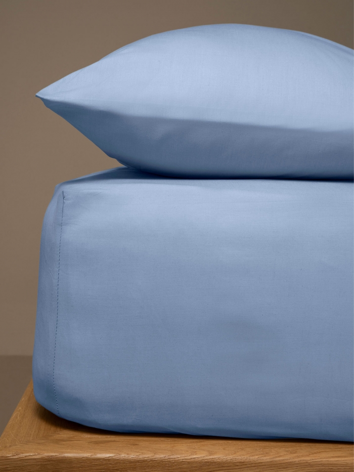 Κατωσέντονο Menta με λάστιχο 16 Light Blue Μονό (100x200+25)