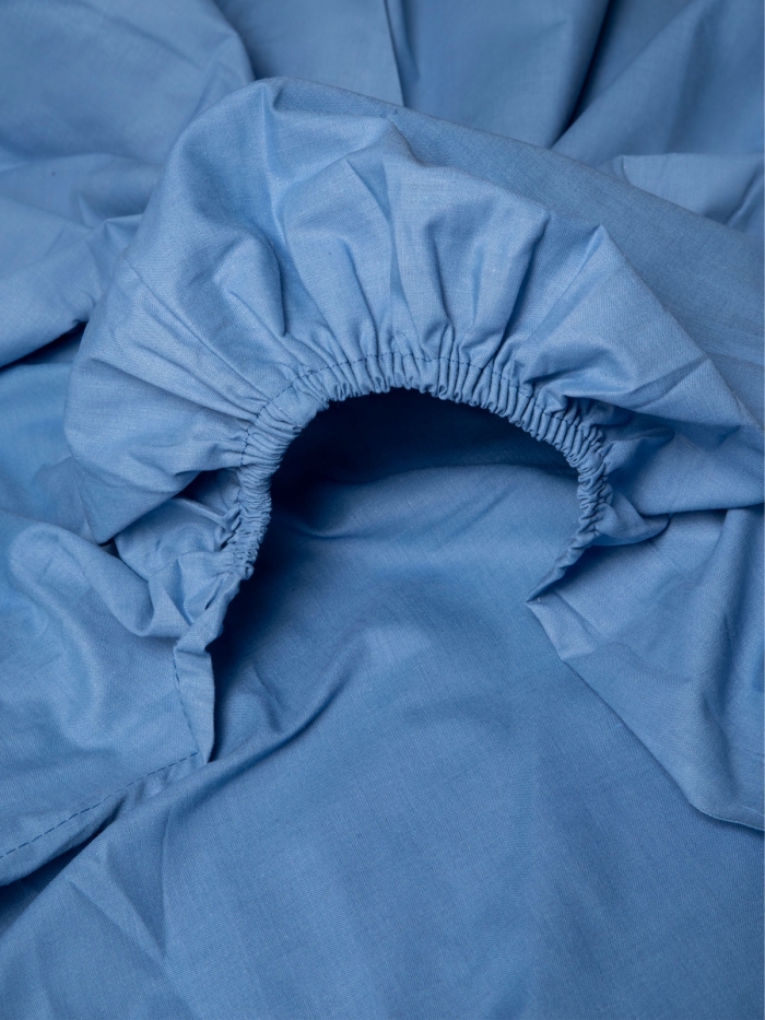 Κατωσέντονο Menta με λάστιχο 17 Blue Μονό (100x200+25)