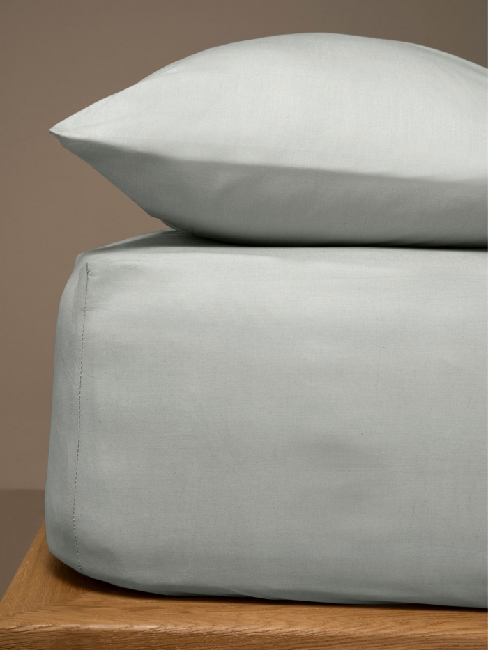 Κατωσέντονο Menta με λάστιχο 18 Light Grey Μονό (100x200+25)