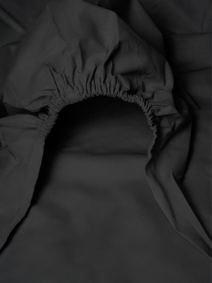 Κατωσέντονο Menta με λάστιχο 21 Black Μονό (100x200+25)