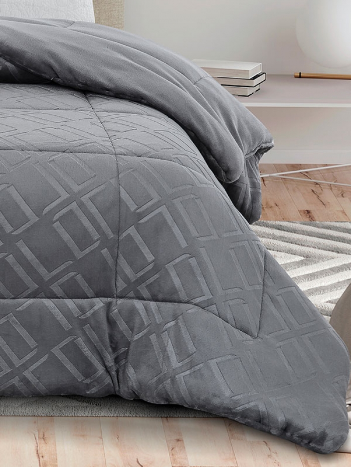 Κουβερτοπάπλωμα Klelia Light Grey Υπέρδιπλο (220x240)