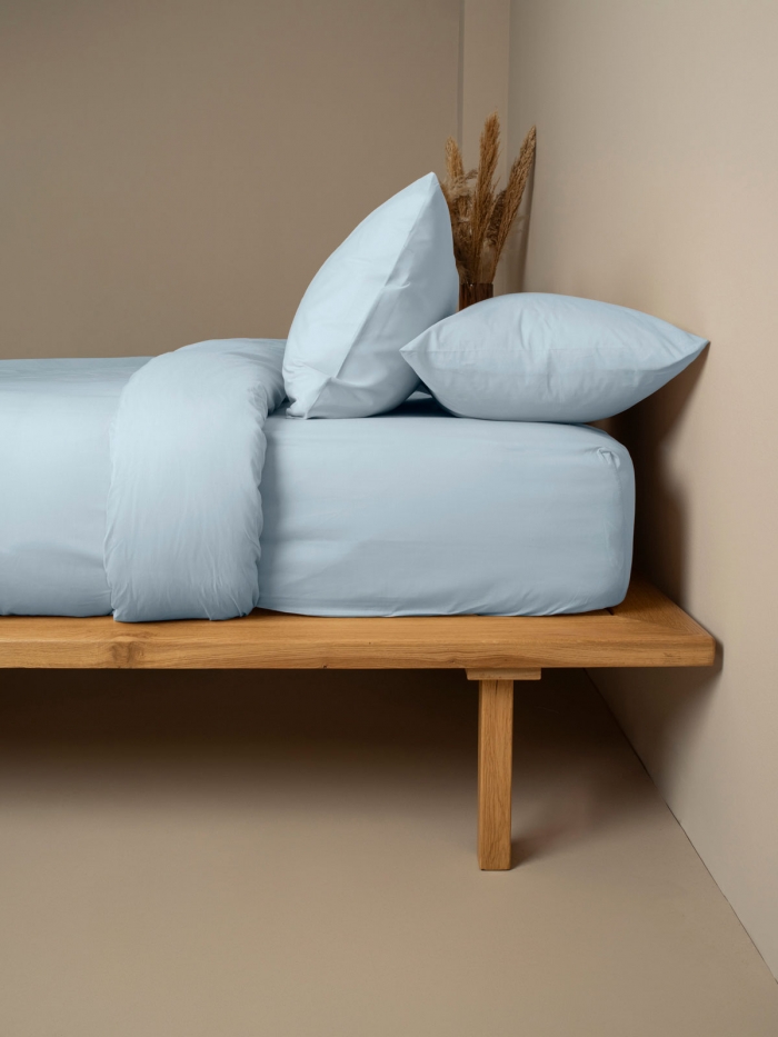 Σεντόνι Cotton Feelings φλατ 103 Light Blue Μονό (165x270)