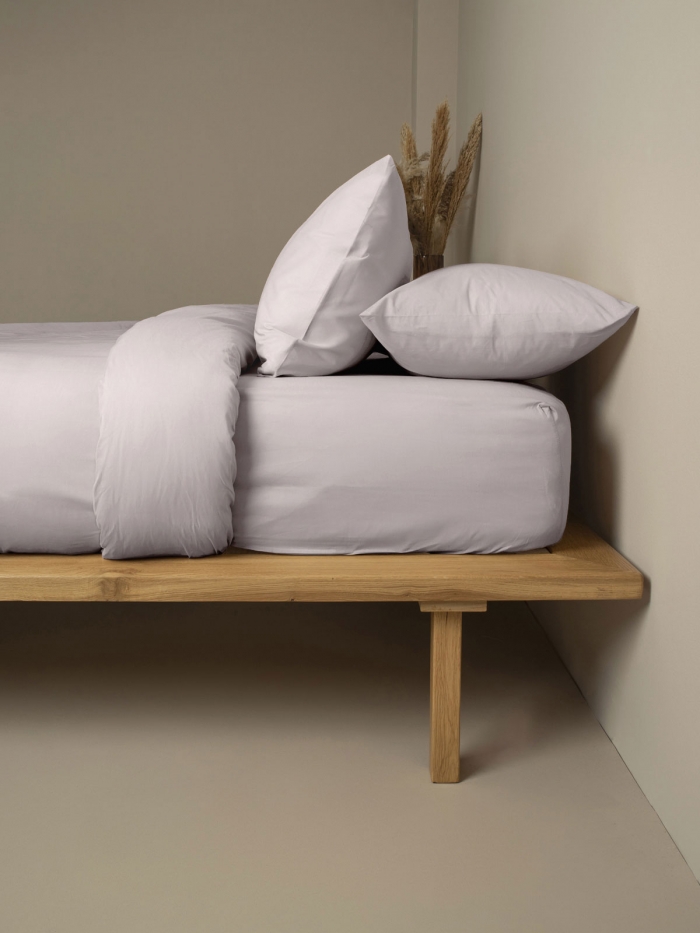 Σεντόνι Cotton Feelings φλατ 106 Light Grey Μονό (165x270)