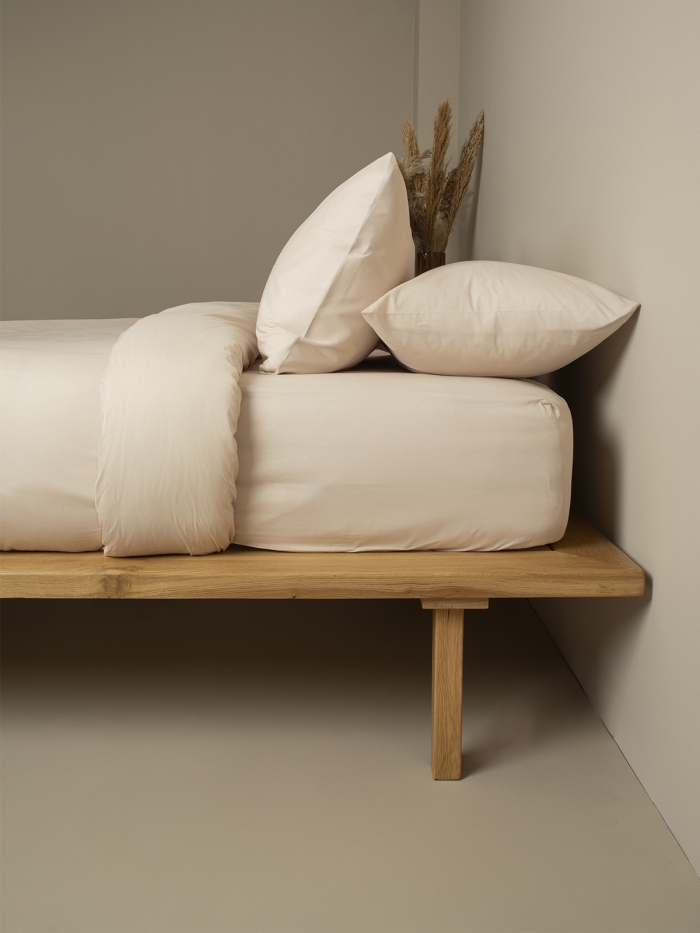 Σεντόνι Cotton Feelings φλατ 109 Sand Μονό (165x270)