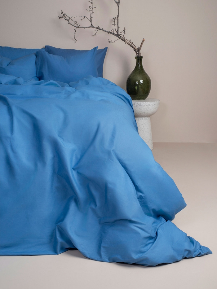 Σετ Σεντόνια Cotton Feelings 104 Blue Διπλό (200x270)
