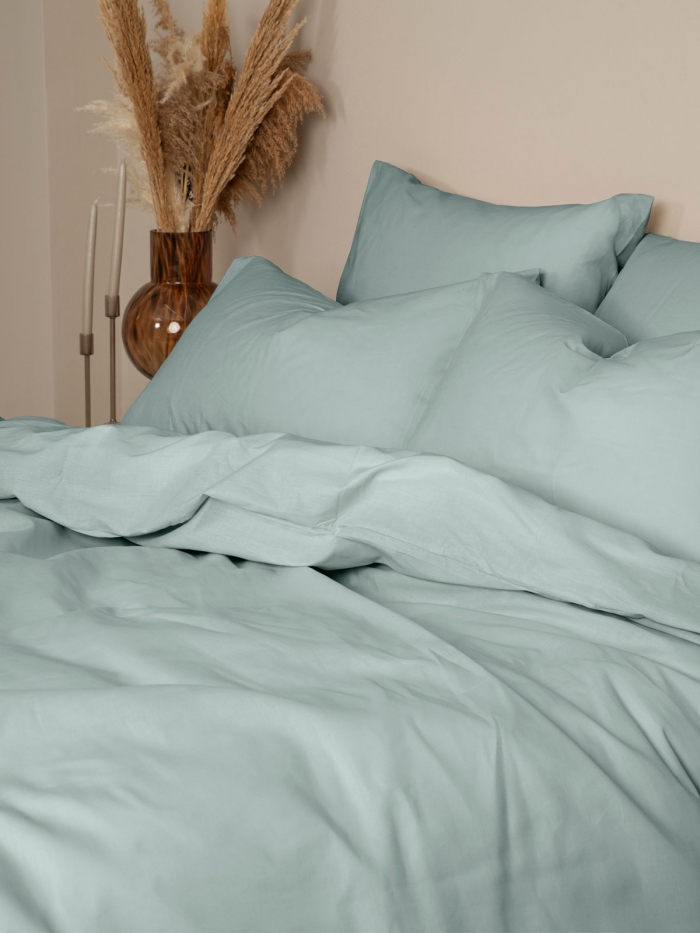 Σετ Σεντόνια Cotton Feelings 105 Aqua Διπλό με λάστιχο (150x205+30)