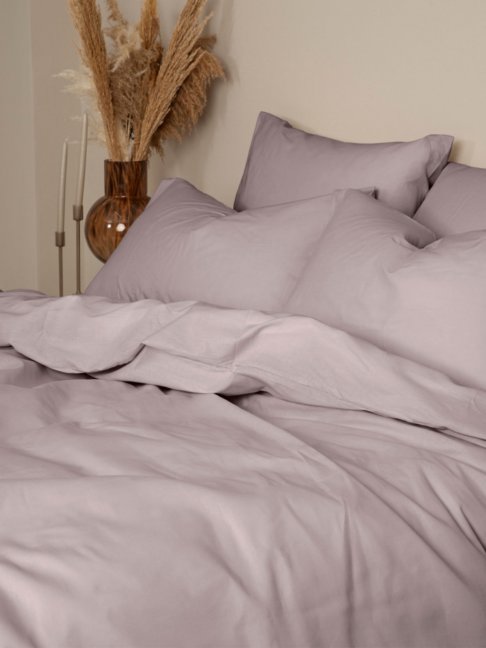 Σετ Σεντόνια Cotton Feelings 107 Dark Grey Διπλό με λάστιχο (150x205+30)