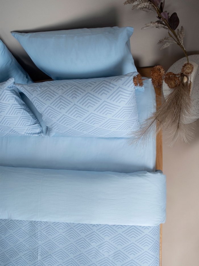 Σετ Σεντόνια Cotton Feelings 2048 Blue Διπλό (200x270)