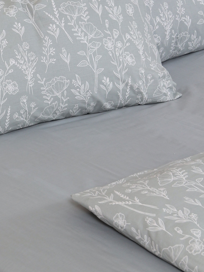 Σετ Σεντόνια Cotton Feelings 2050 Grey Διπλό (200x270)