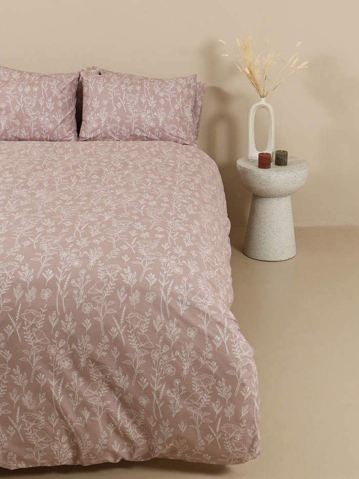 Σετ Σεντόνια Cotton Feelings 2050 Powder Διπλό με λάστιχο (150x205+30)