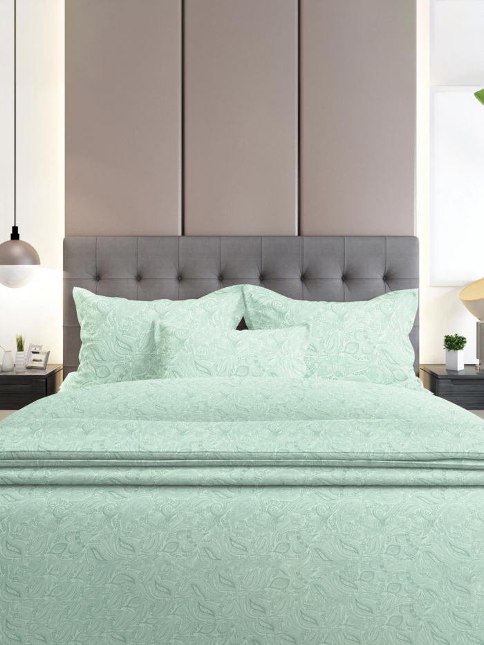 Σετ Σεντόνια Flannel 2040 Aqua Διπλό με λάστιχο (150x205+30)