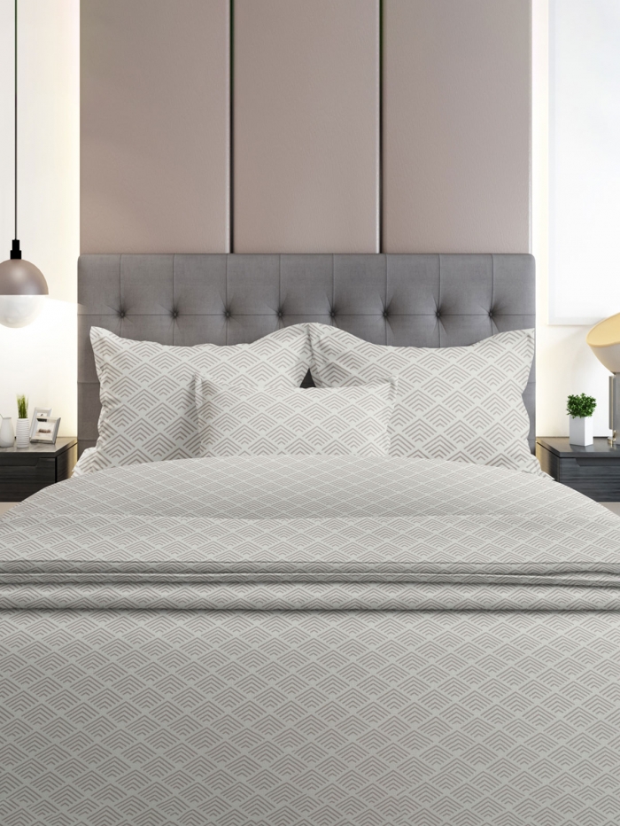 Σετ Σεντόνια Flannel 2048 Grey Διπλό (200x260)